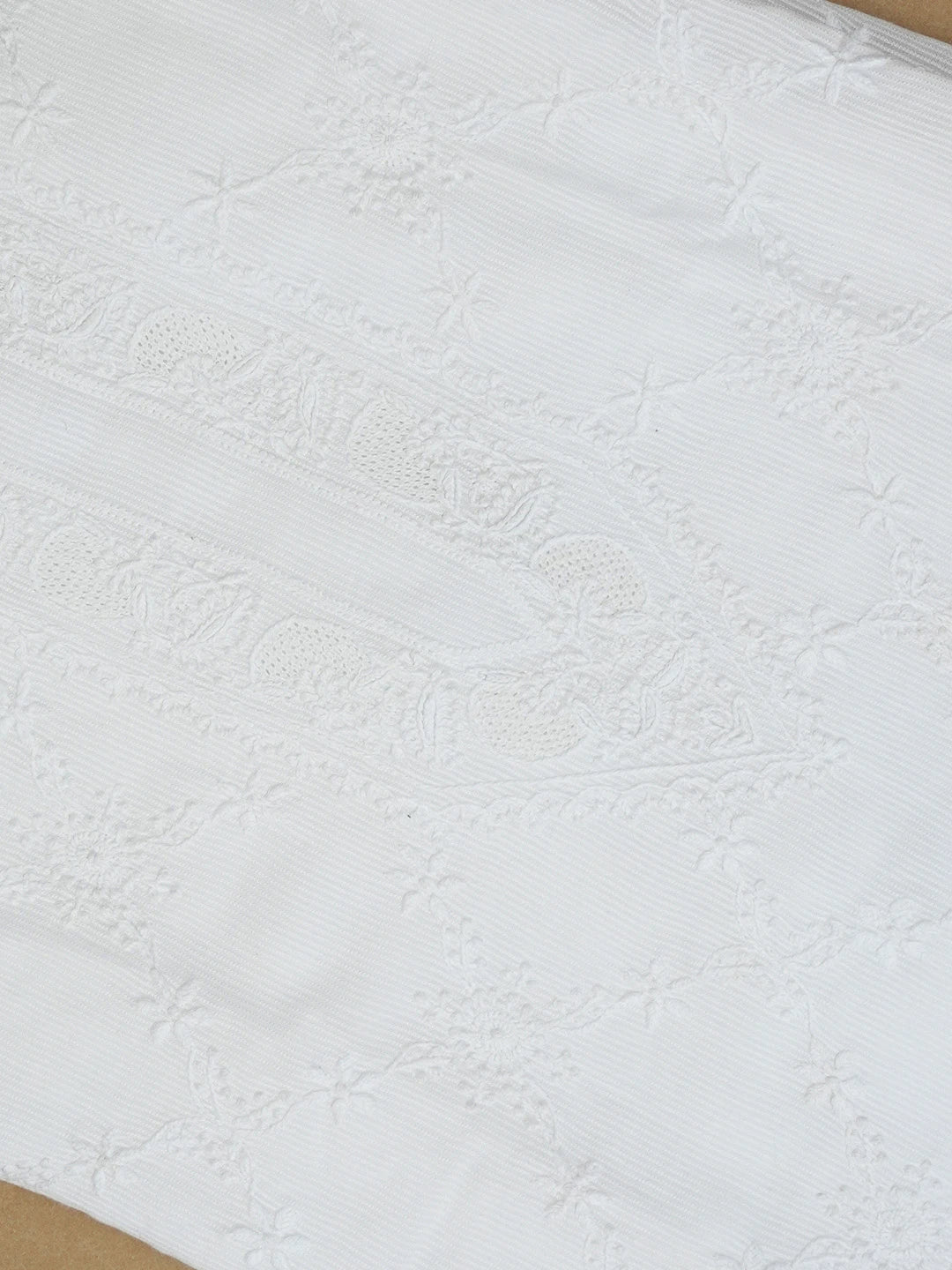 Ada Hand Embroidered White Organic Lucknowi Chikankari Men's Kurta 01A661087