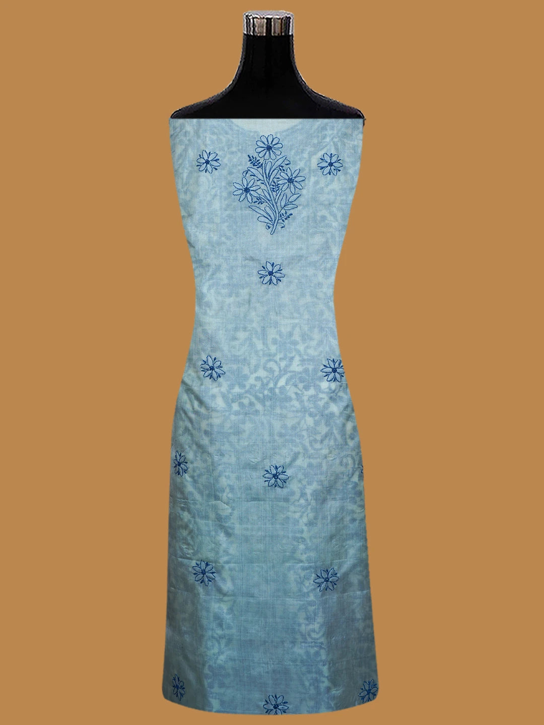 Ada Hand Embroidered Mint Green Silk Lucknowi Chikankari Unstitched Suit Piece 01A702983