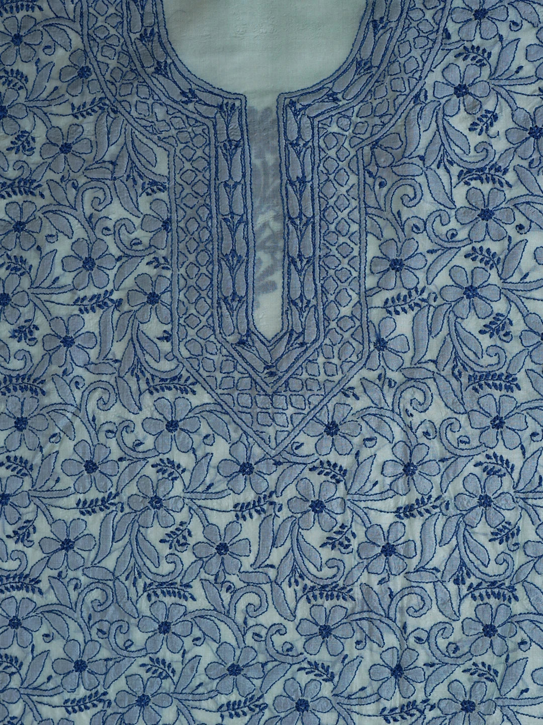 Ada Hand Embroidered Mint Green Silk Lucknowi Chikankari Unstitched Suit Piece 01A702983