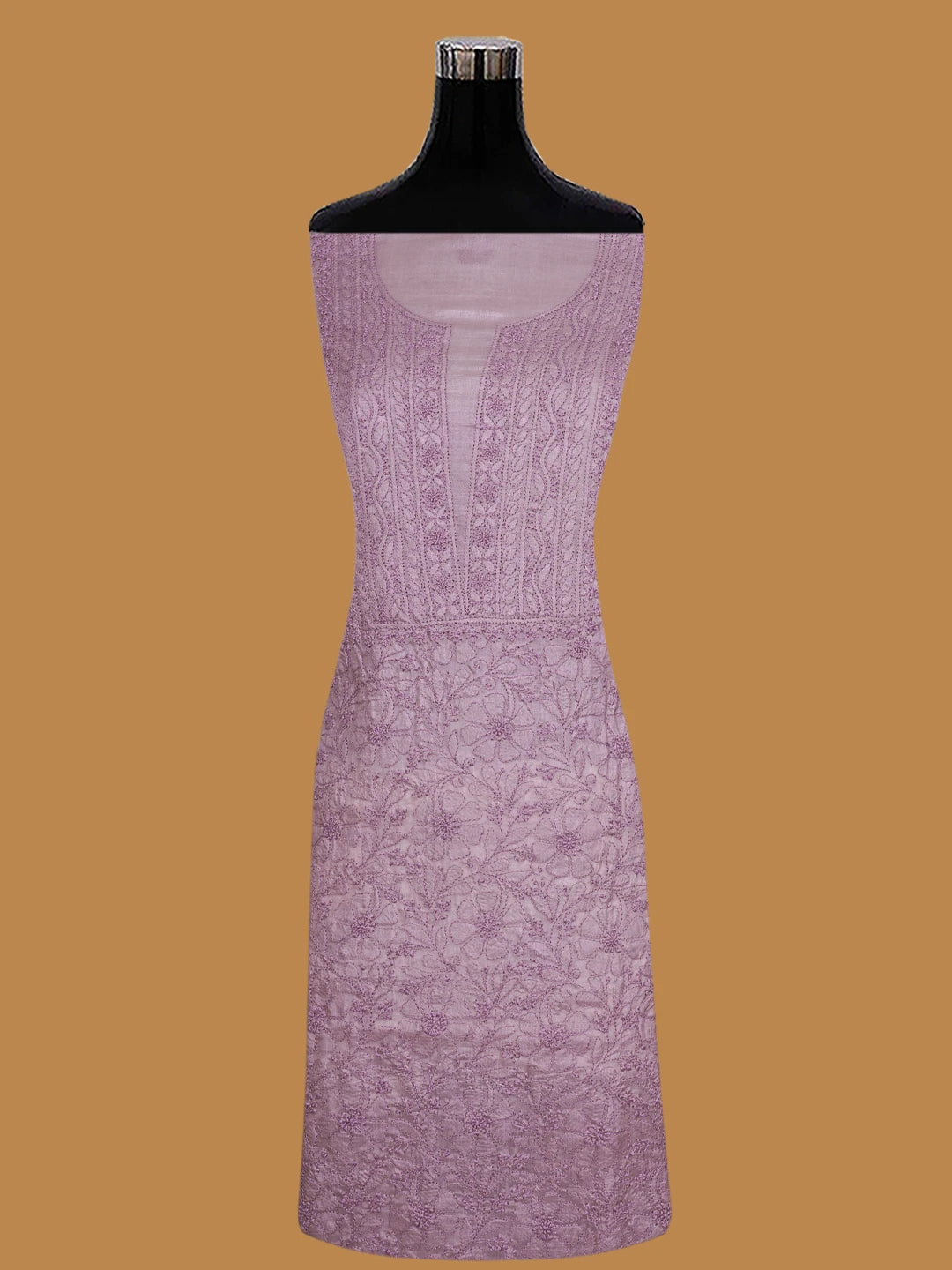 Ada Hand Embroidered Lavender Silk Lucknowi Chikankari Unstitched Suit Piece 01A702979