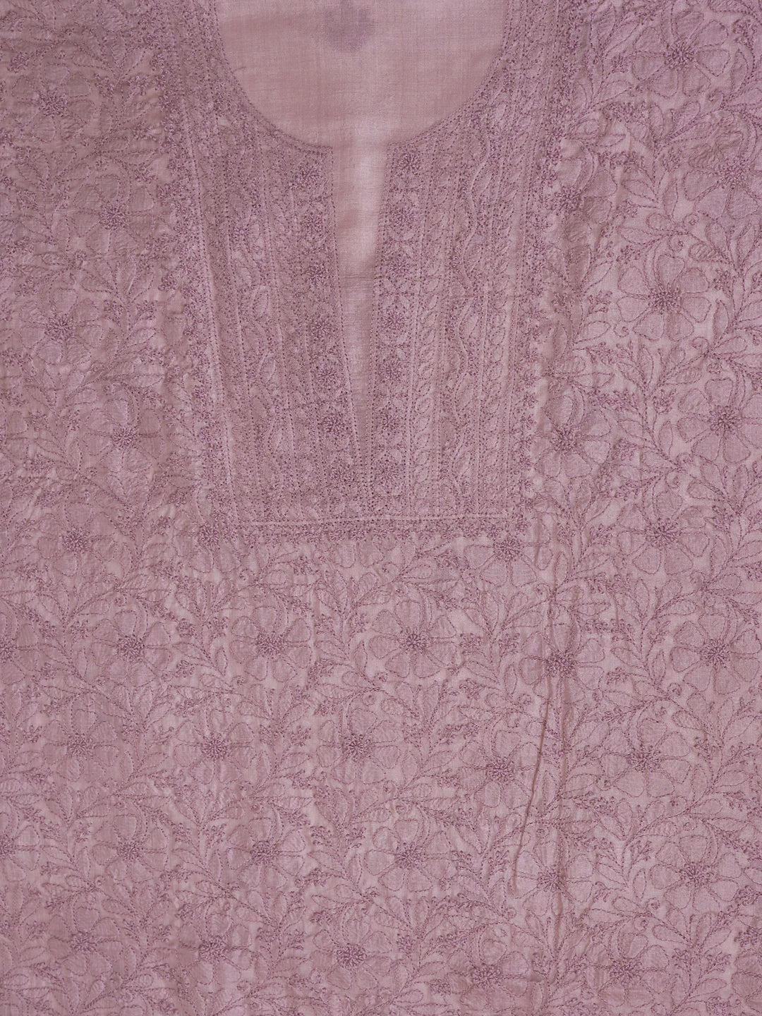 Ada Hand Embroidered Lavender Silk Lucknowi Chikankari Unstitched Suit Piece 01A702979