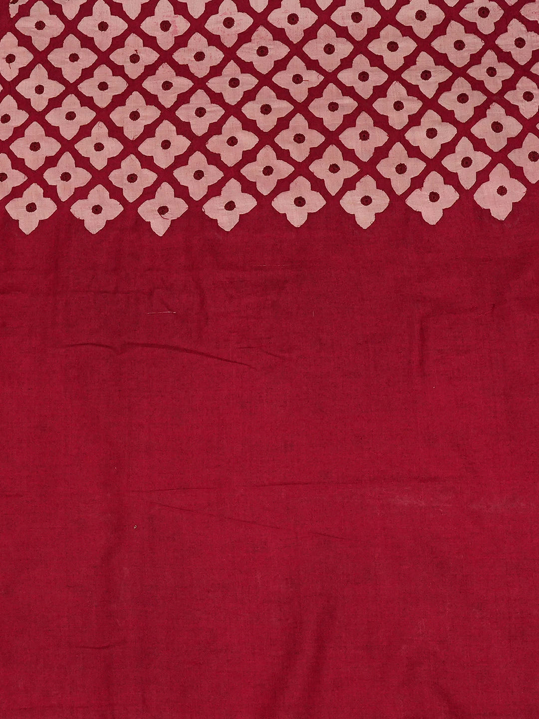 Ada Hand Embroidered Maroon Silk Lucknowi Chikankari Unstitched Men's Kurta Piece 01A76740