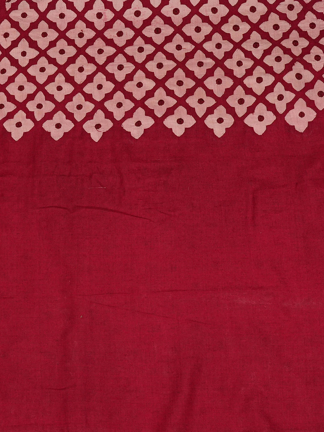 Ada Hand Embroidered Maroon Silk Lucknowi Chikankari Unstitched Men's Kurta Piece 01A76740