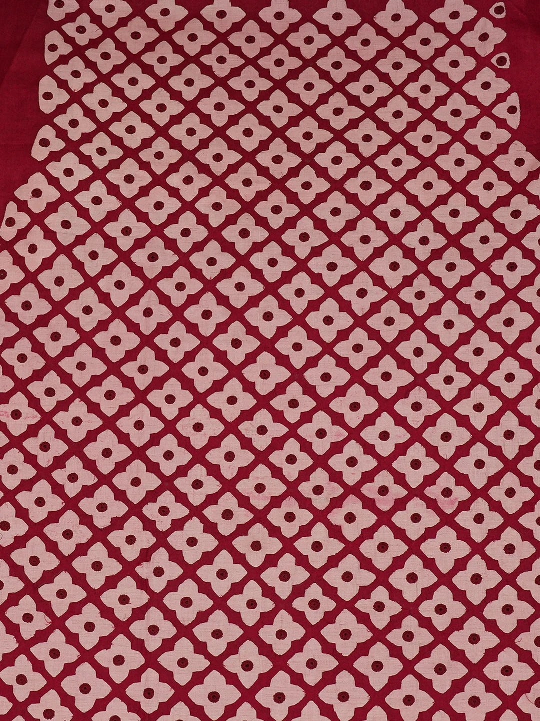 Ada Hand Embroidered Maroon Silk Lucknowi Chikankari Unstitched Men's Kurta Piece 01A76740