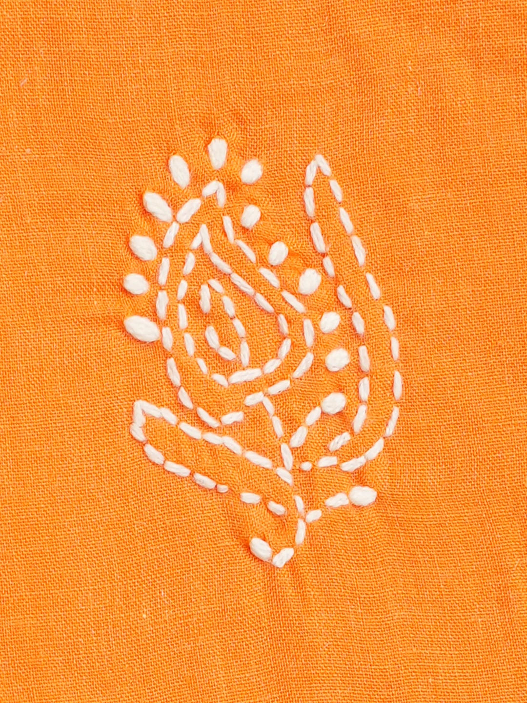 Ada Hand Embroidered Mustard Cotton Lucknowi Chikankari Coaster 01A685581