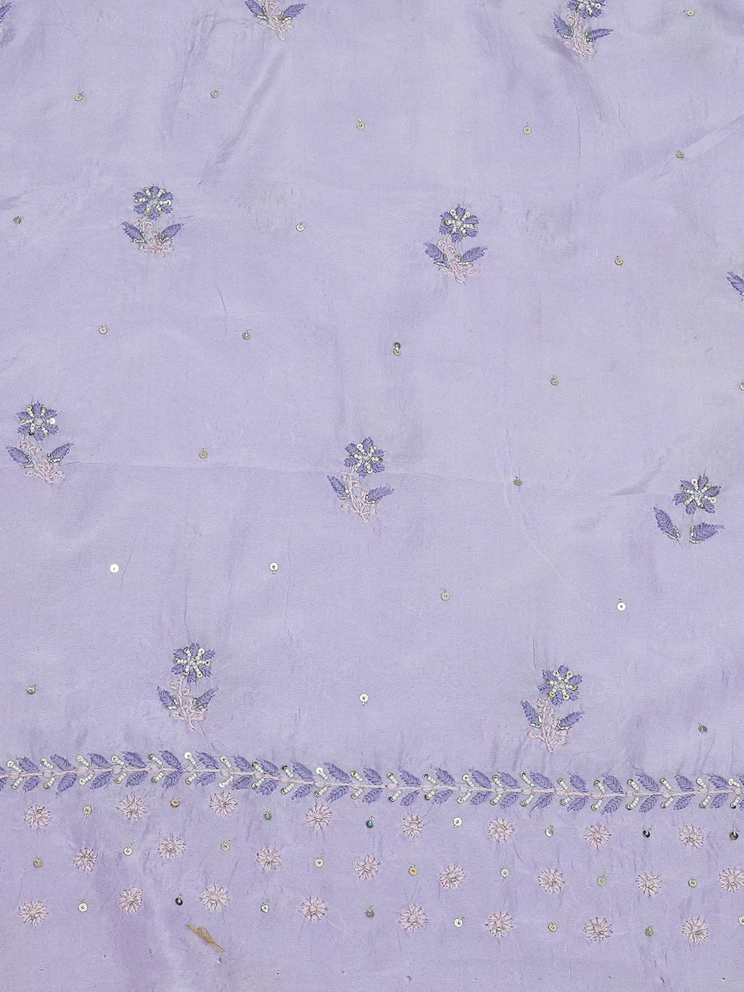 Ada Hand Embroidered Mauve Silk Lucknowi Chikankari Unstitched Kurta Dupatta Set With Zari Work 01A681759