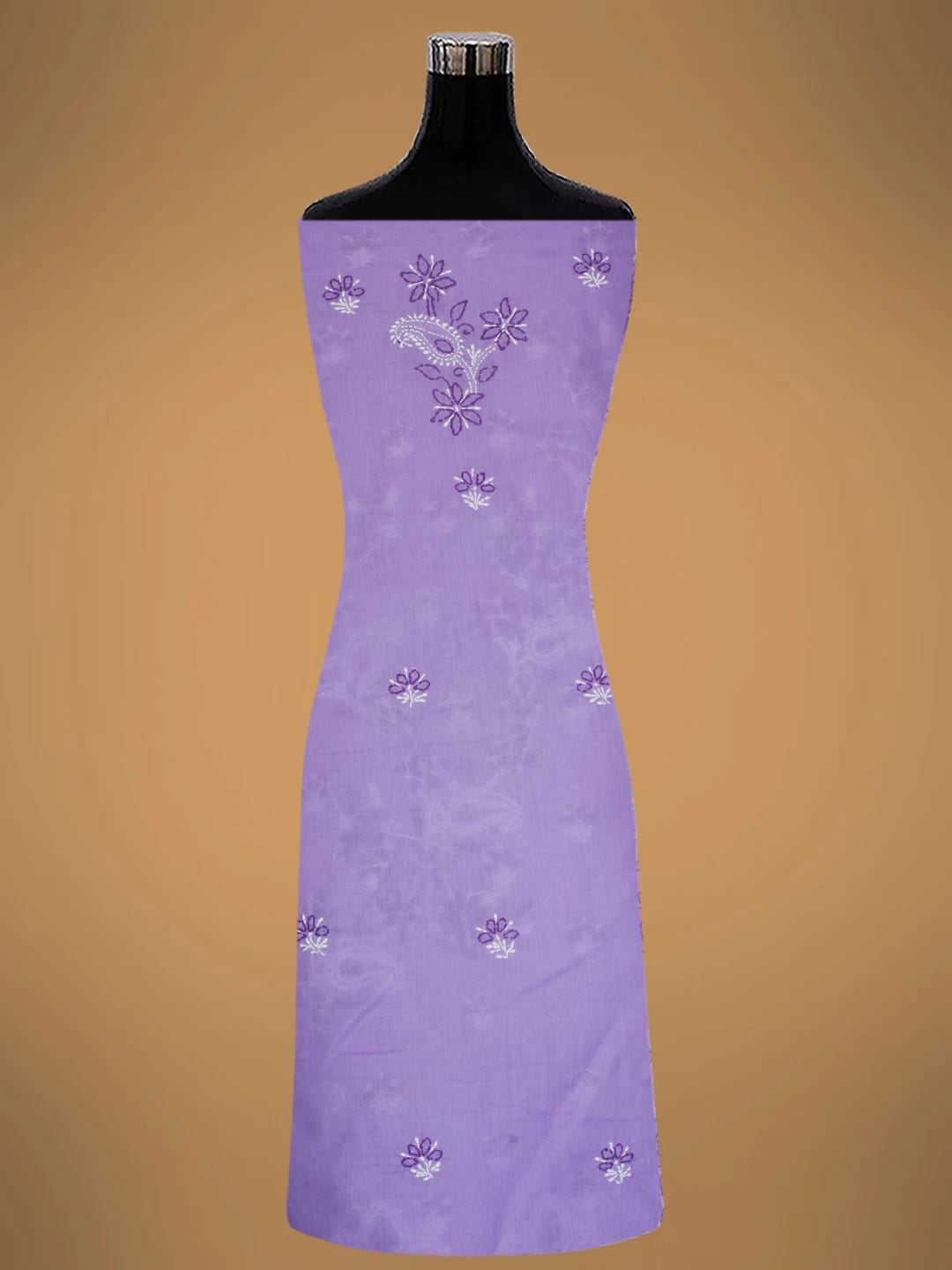 Ada Hand Embroidered Mauve Cotton Lucknowi Chikankari Unstitched Suit Piece 01A705372