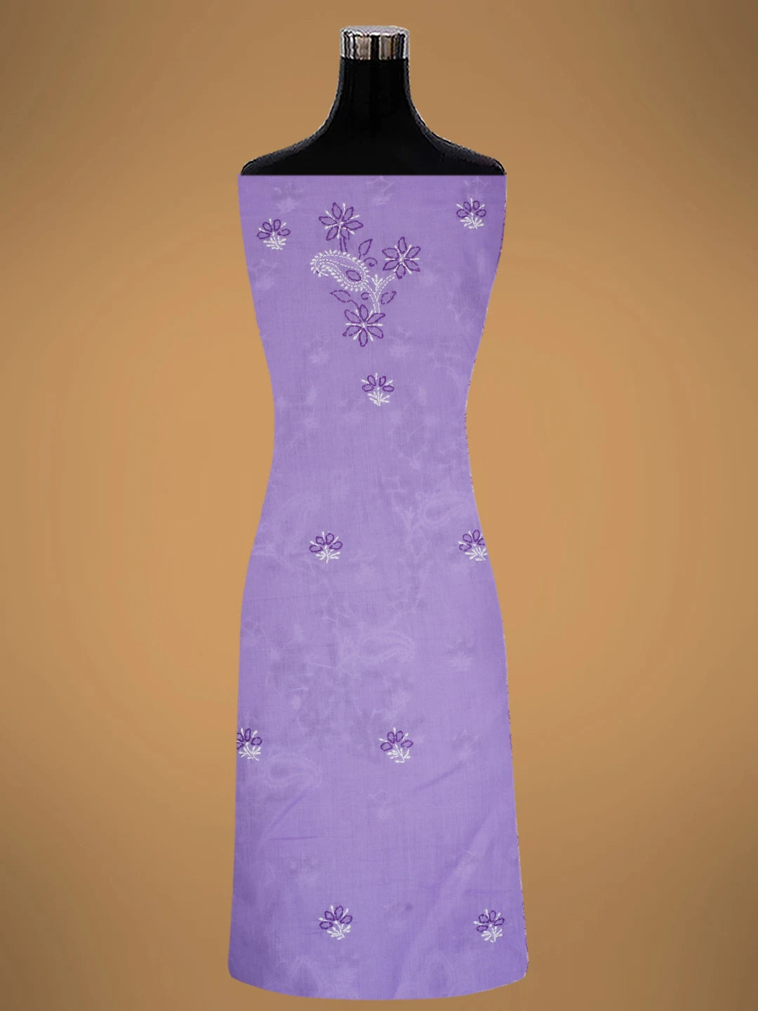 Ada Hand Embroidered Mauve Cotton Lucknowi Chikankari Unstitched Suit Piece 01A705372