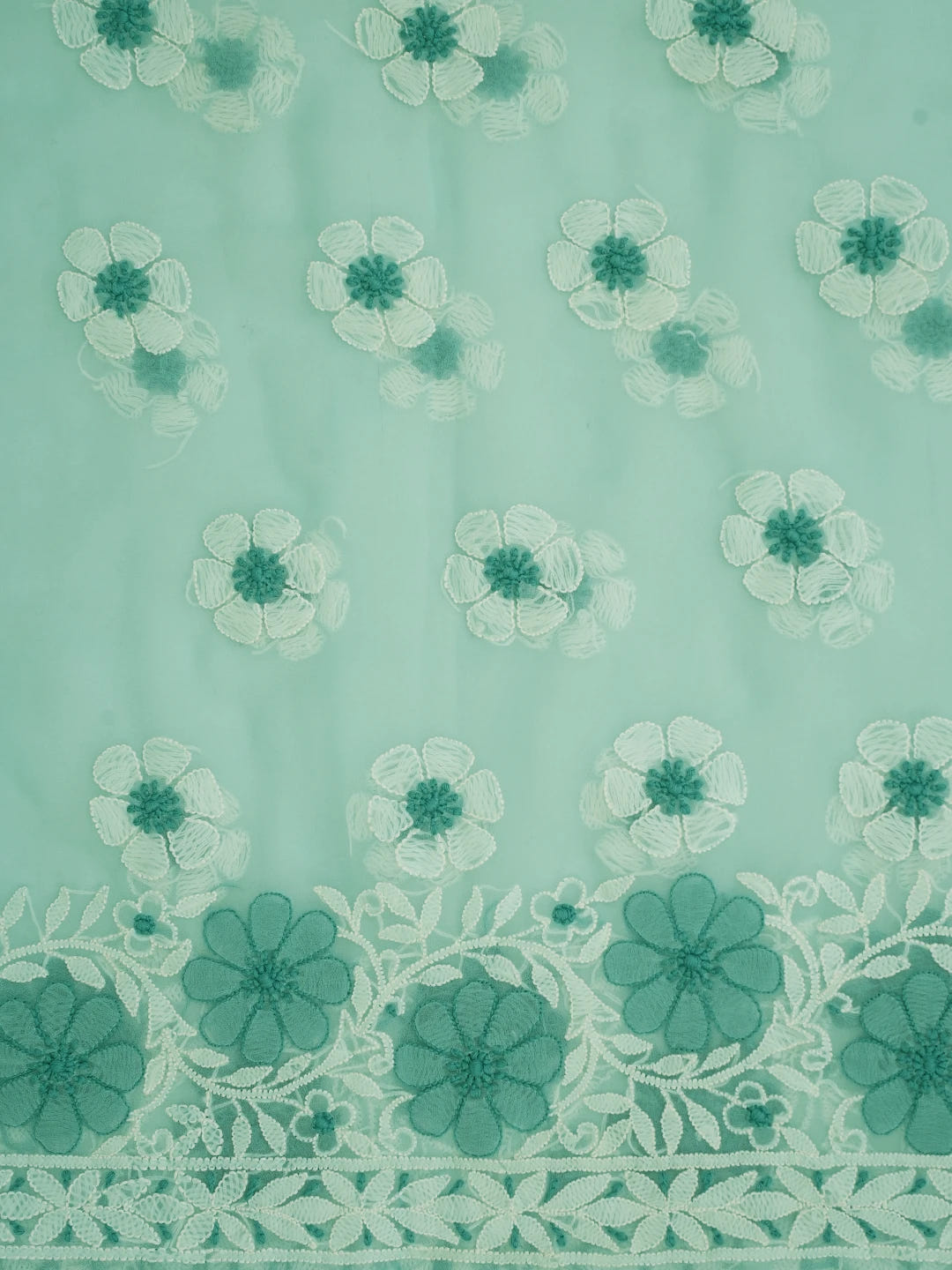 Ada Hand Embroidered Light Green Georgette Lucknowi Chikankari Unstitched Suit Piece 01A696680