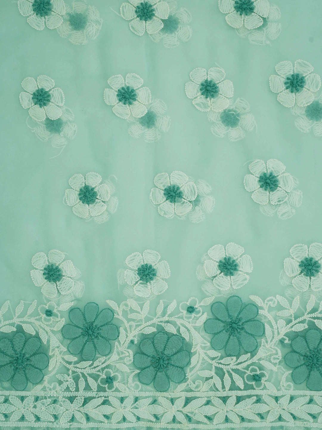 Ada Hand Embroidered Light Green Georgette Lucknowi Chikankari Unstitched Suit Piece 01A696680