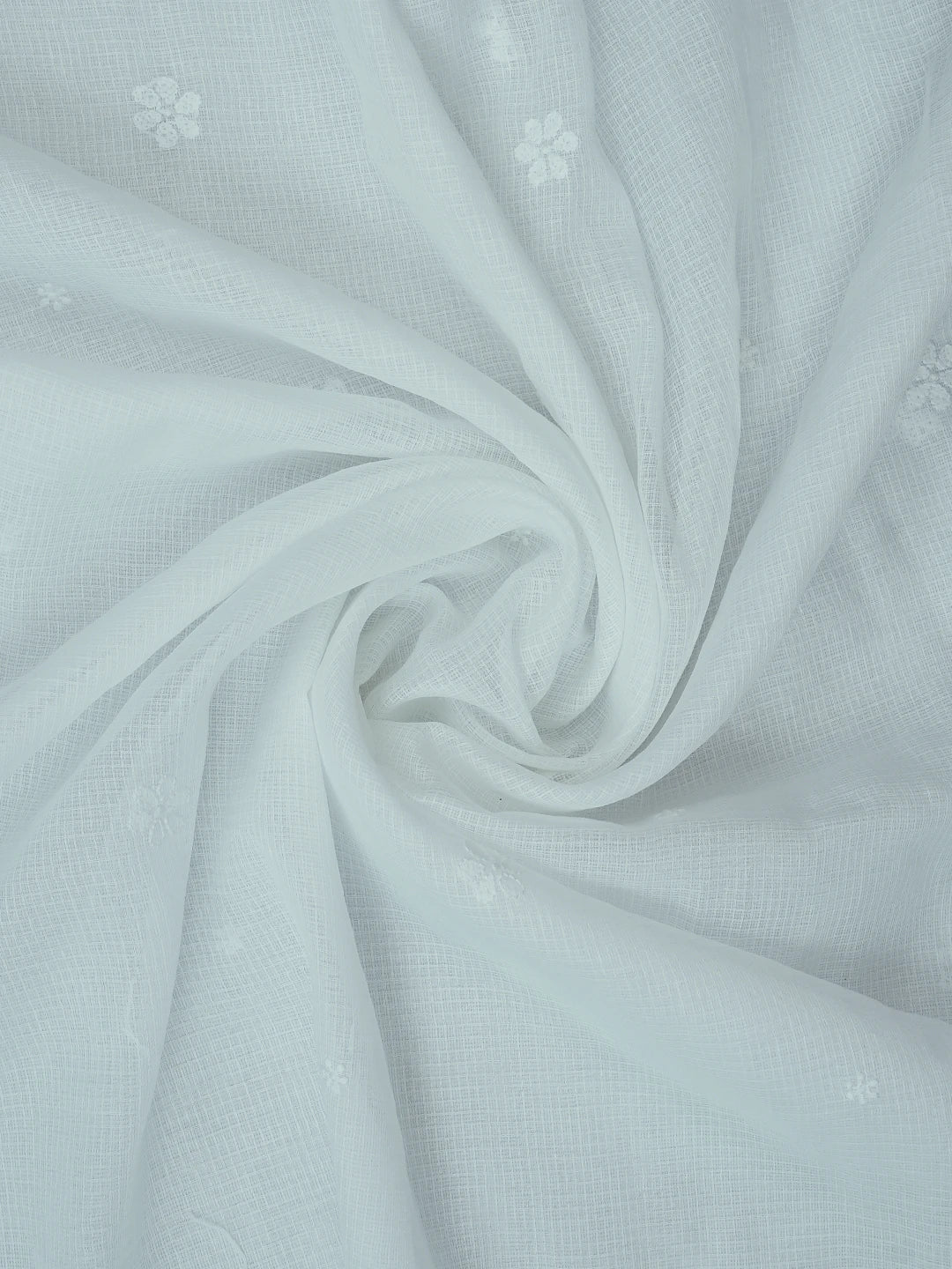 Ada Hand Embroidered White Kota Lucknowi Chikankari Dupatta 01A704442