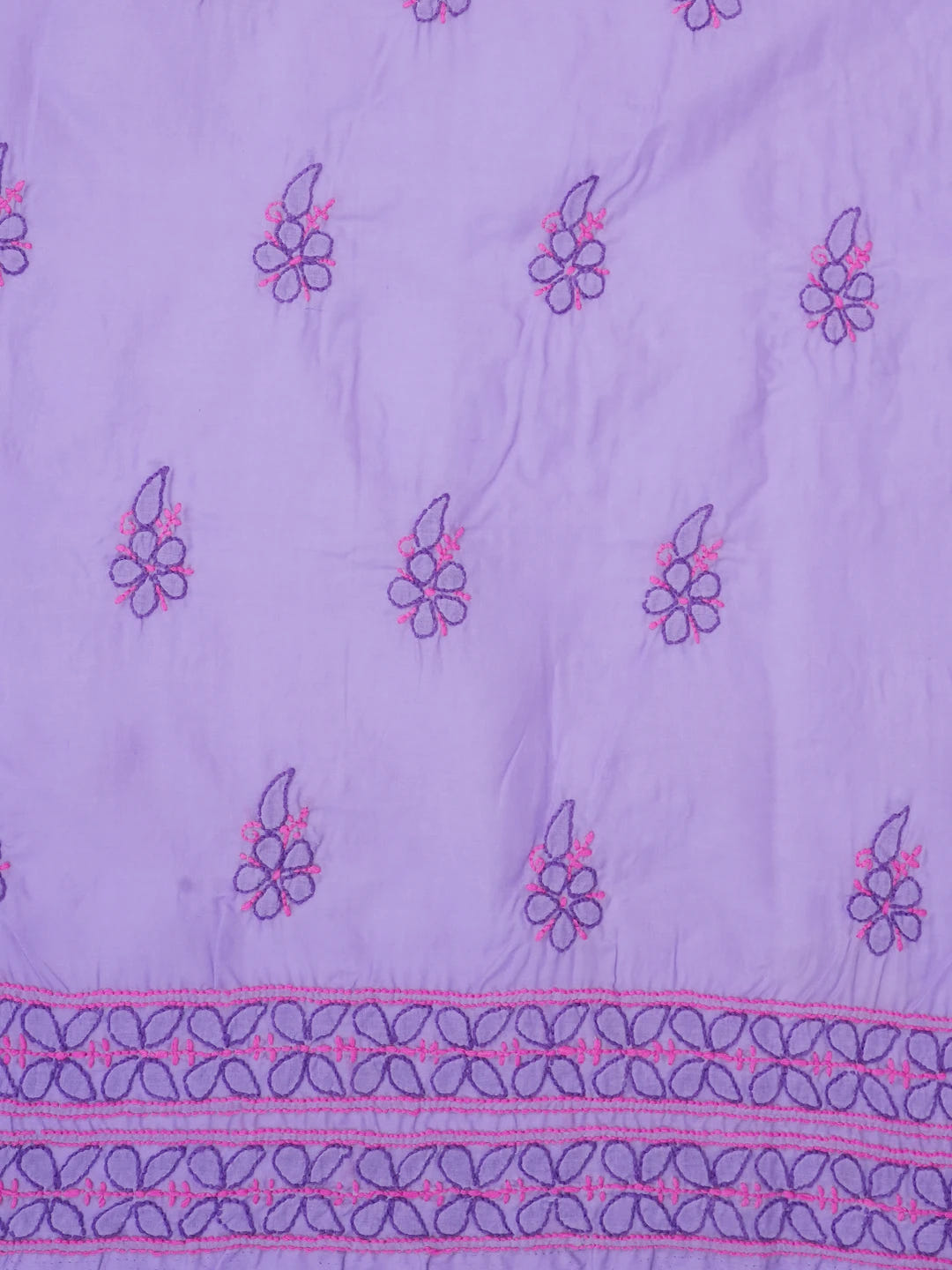 Ada Hand Embroidered Mauve Cotton Lucknowi Chikankari Unstitched Suit Piece 01A705371