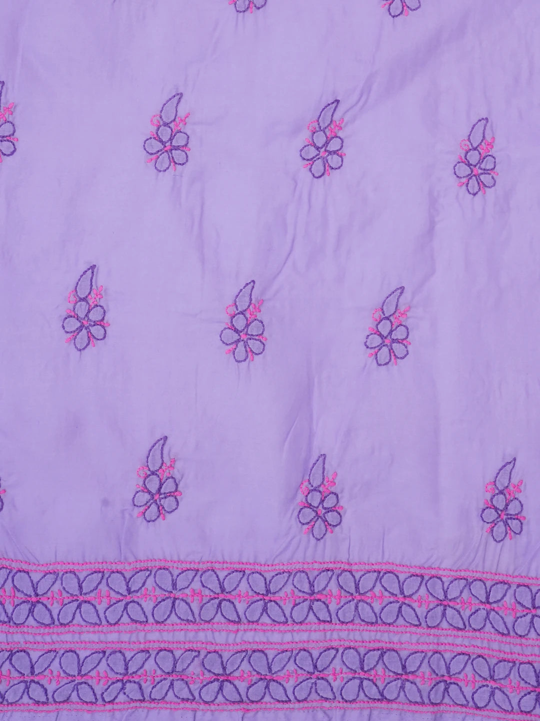 Ada Hand Embroidered Mauve Cotton Lucknowi Chikankari Unstitched Suit Piece 01A705371