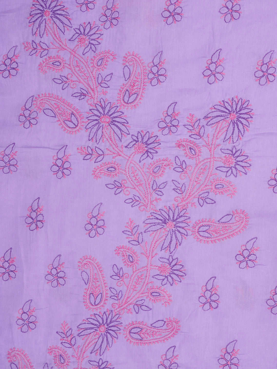 Ada Hand Embroidered Mauve Cotton Lucknowi Chikankari Unstitched Suit Piece 01A705371