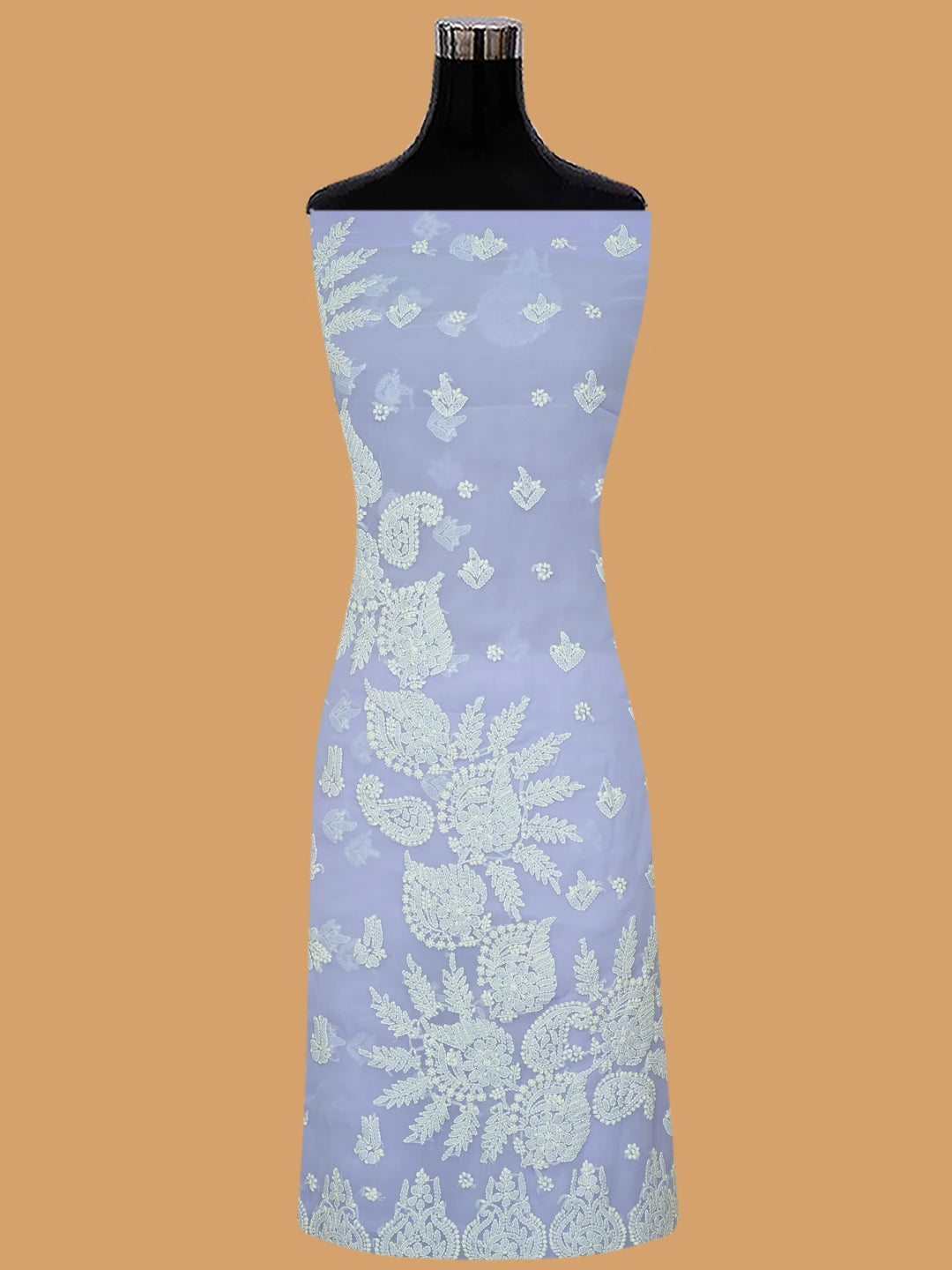 Ada Hand Embroidered Mauve Georgette Lucknowi Chikankari Unstitched Suit Piece 01A696608