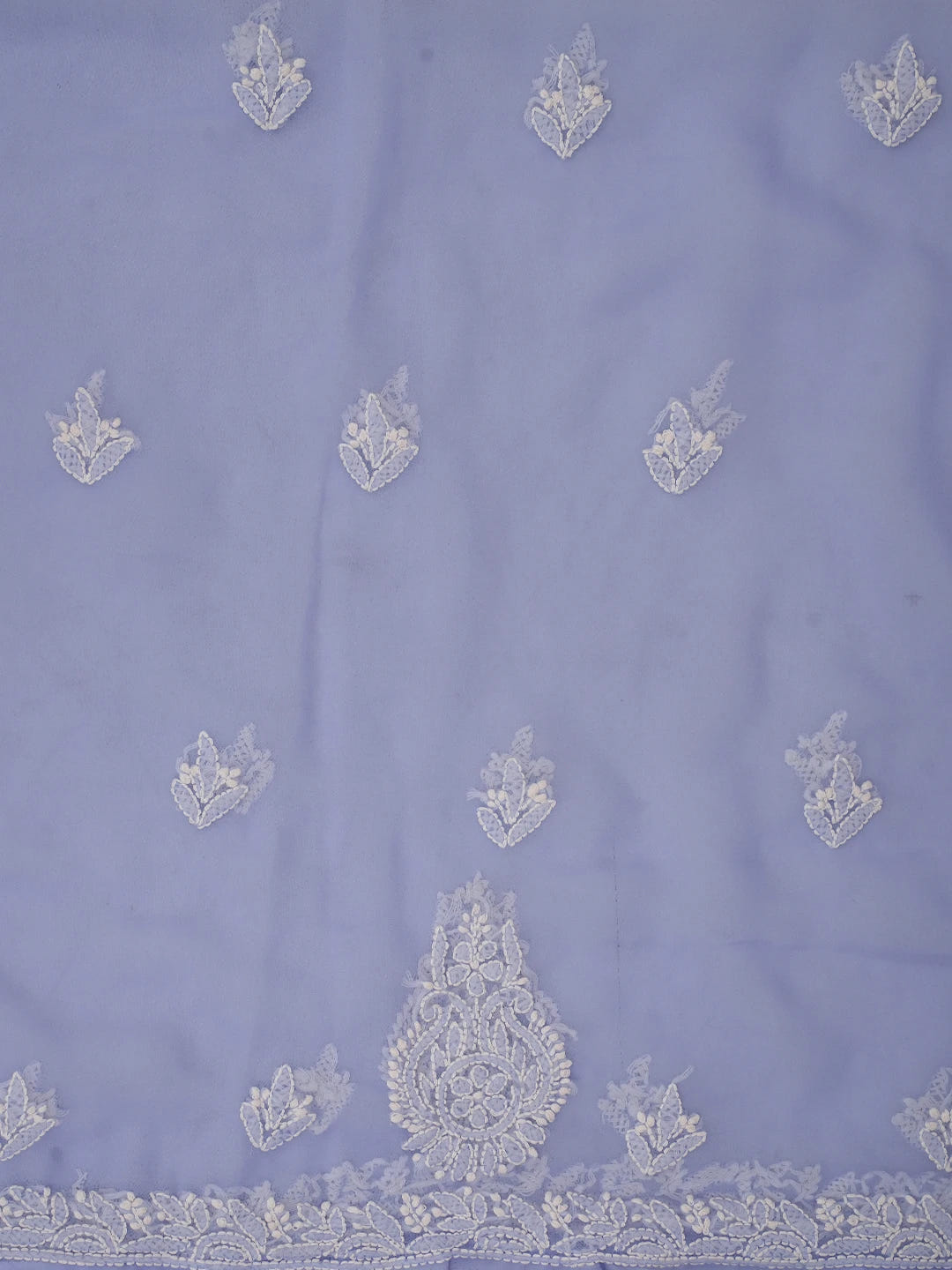 Ada Hand Embroidered Mauve Georgette Lucknowi Chikankari Unstitched Suit Piece 01A696608