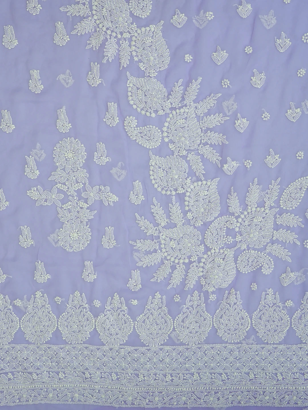 Ada Hand Embroidered Mauve Georgette Lucknowi Chikankari Unstitched Suit Piece 01A696608
