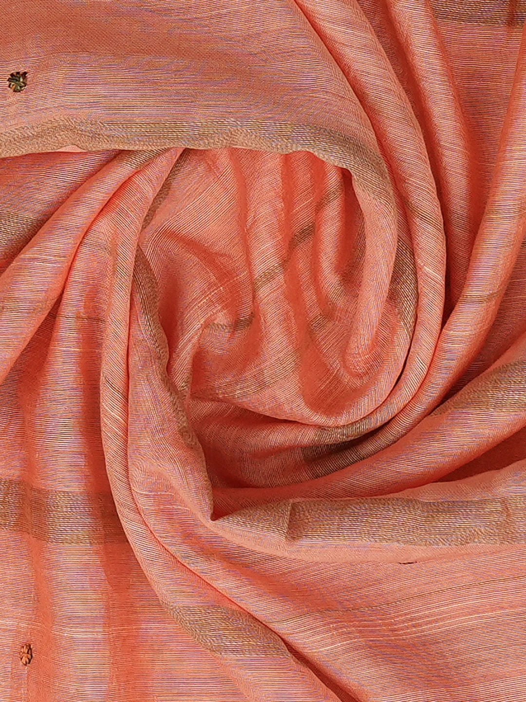 Ada Peach Chanderi Dupatta With Muqaish Work 01A383520