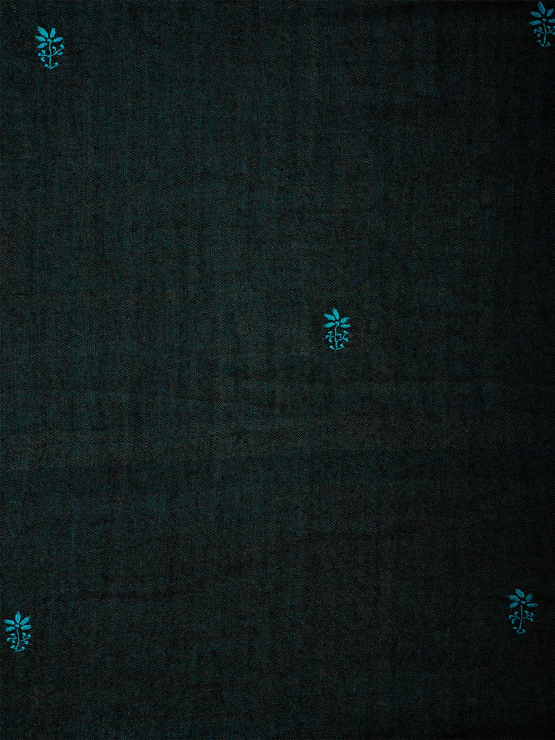 Ada Hand Embroidered Blue Tissue Pashmina Lucknowi Chikankari Teen Taar Shawl A232430