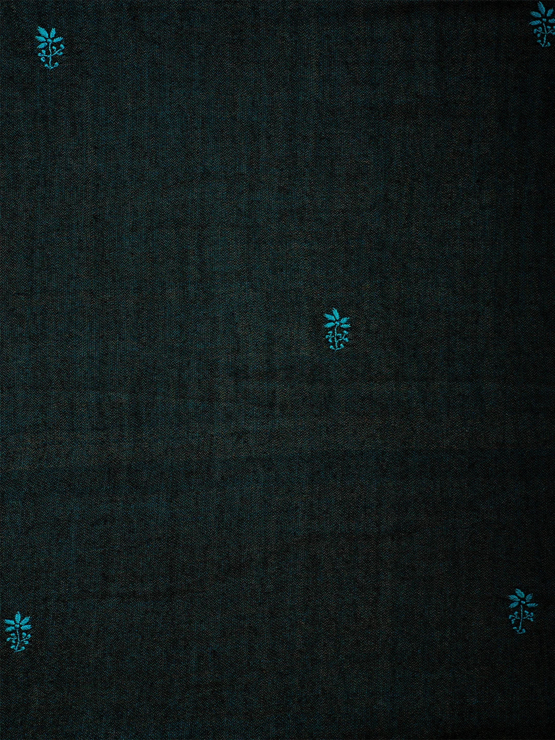 Ada Hand Embroidered Blue Tissue Pashmina Lucknowi Chikankari Teen Taar Shawl A232430