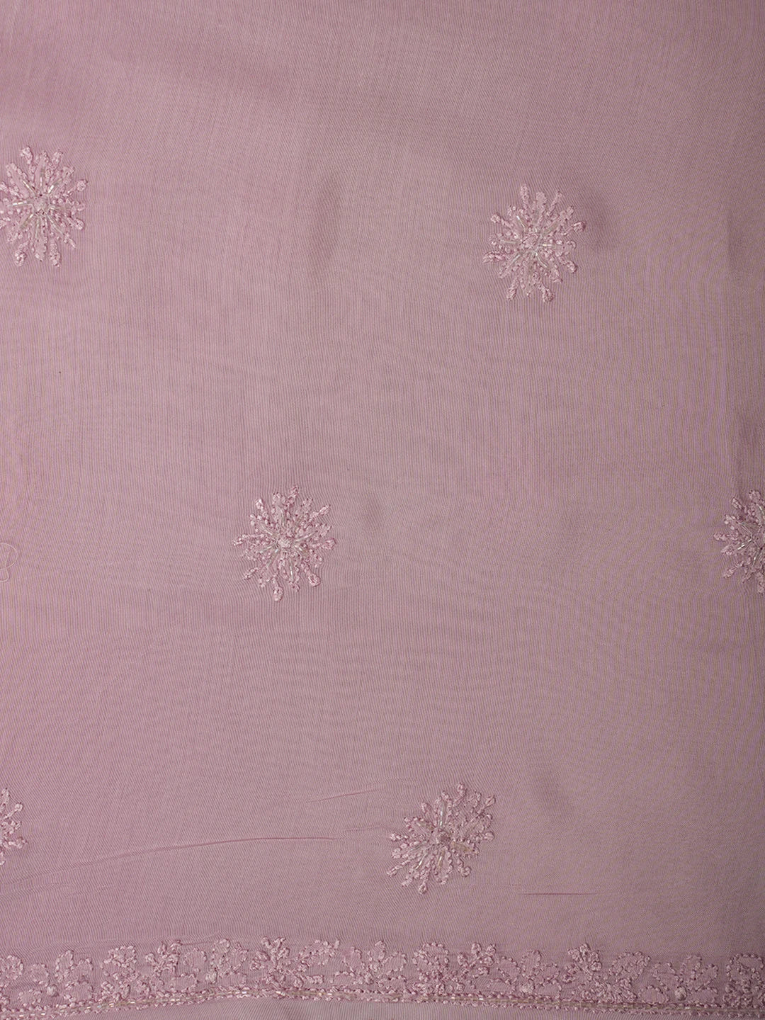 Ada Hand Embroidered Lavender Muslin Lucknowi Chikankari Unstitched Suit Piece With Cutdana Work 01A709416