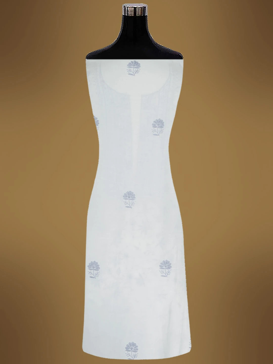 Ada Hand Embroidered White Modal Lucknowi Chikankari Unstitched Suit Piece 01A700564