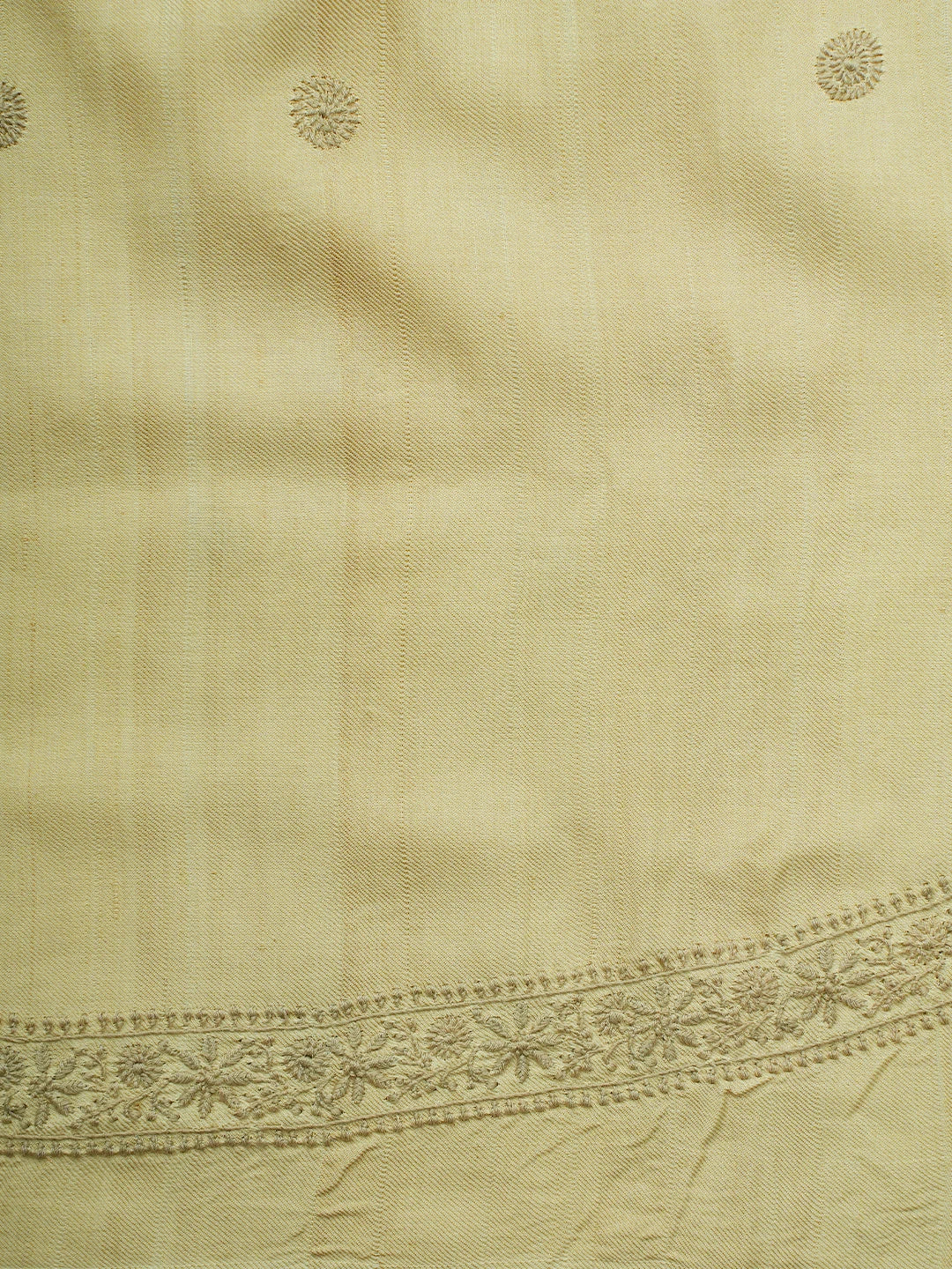 Ada Hand Embroidered Fawn Moonga Silk Lucknowi Chikankari Unstitched Men's Kurta Piece 01A698615