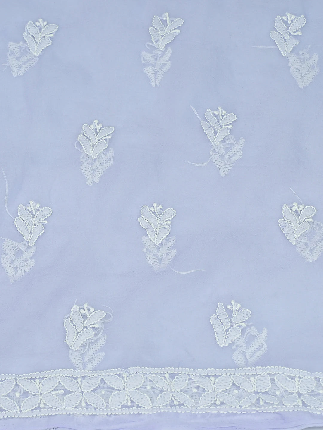 Ada Hand Embroidered Mauve Georgette Lucknowi Chikankari Unstitched Kurta Piece 01A715902