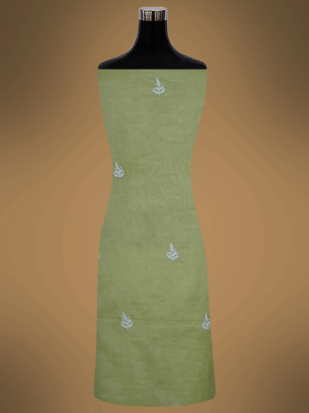 Ada Hand Embroidered Celedon Green Organza Lucknowi Chikankari Unstitched Kurta Dupatta Set 01A705690