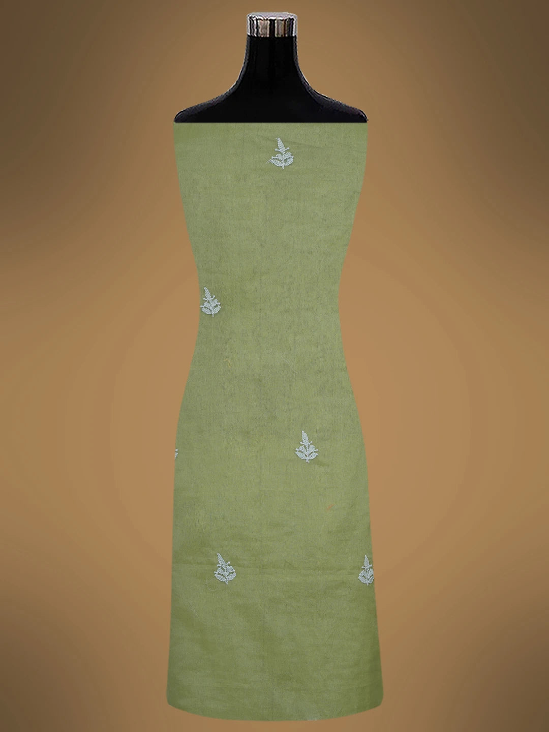 Ada Hand Embroidered Celedon Green Organza Lucknowi Chikankari Unstitched Kurta Dupatta Set 01A705690