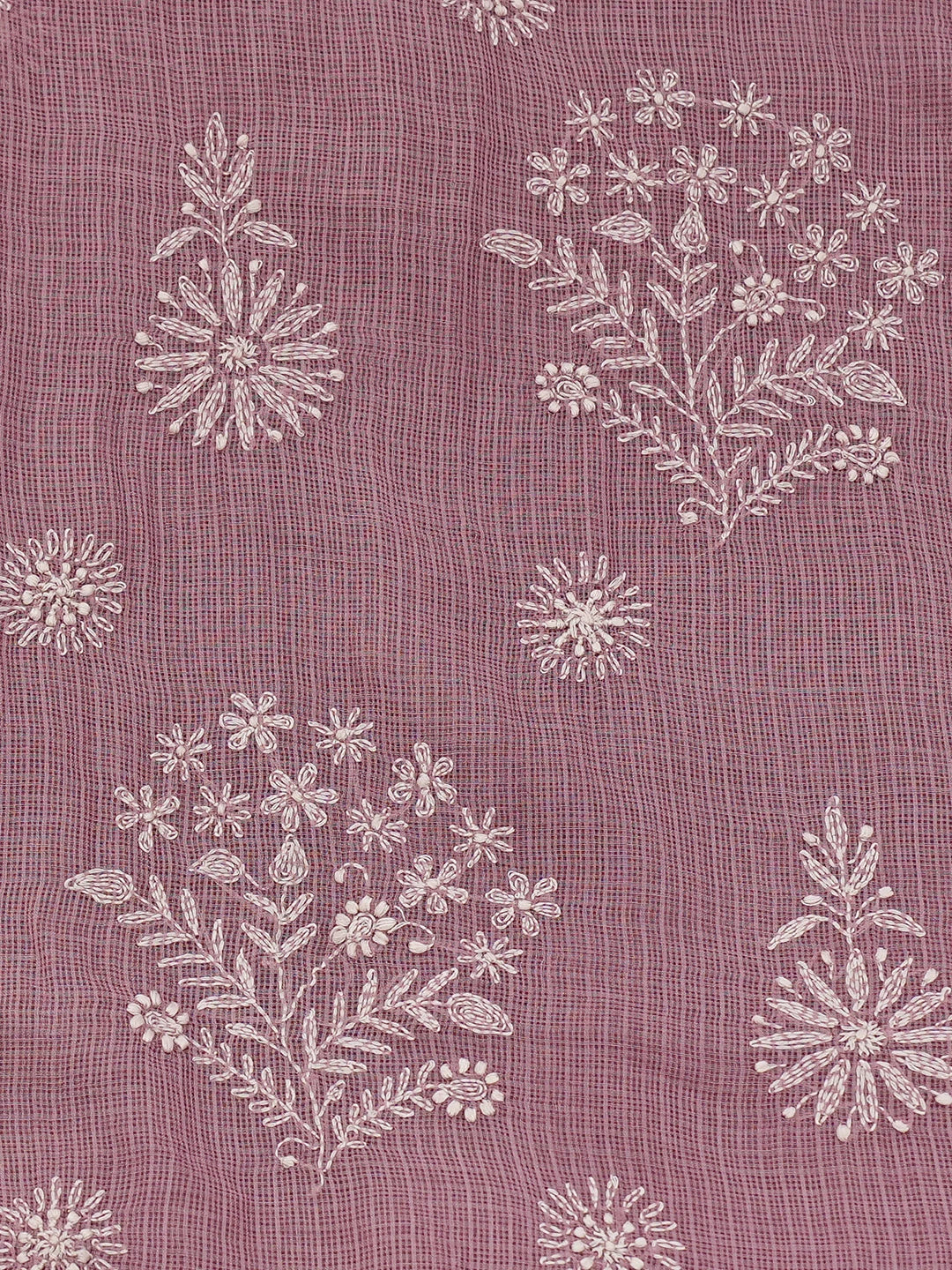 Ada Hand Embroidered Mauve Kota Lucknowi Chikankari Saree and Blouse 01A681665