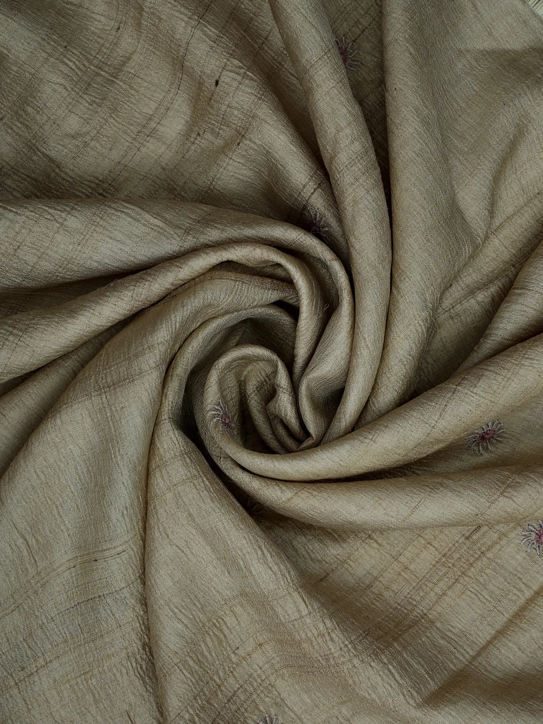 Ada Hand Embroidered Fawn Silk Lucknowi Chikankari Dupatta 01A670179