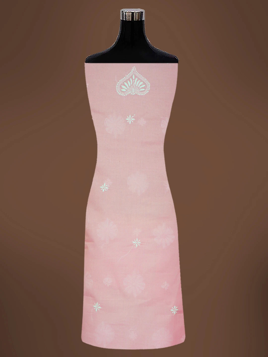 Ada Hand Embroidered Pink Cotton Lucknowi Chikankari Unstitched Kurta Piece 01A718507