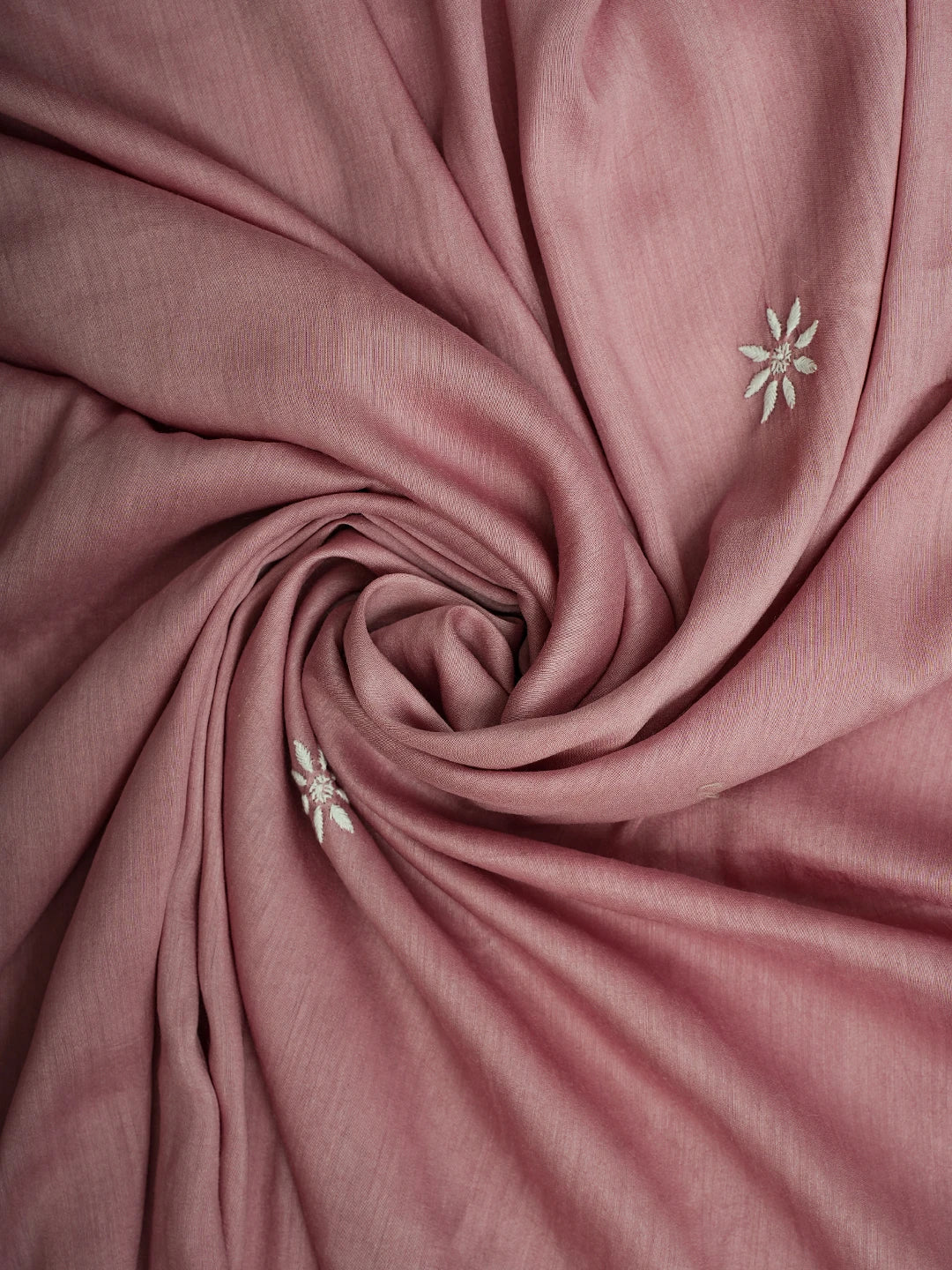 Ada Hand Embroidered Onion Pink Moonga Silk Lucknowi Chikankari Unstitched Kurta Dupatta Set 01A627034