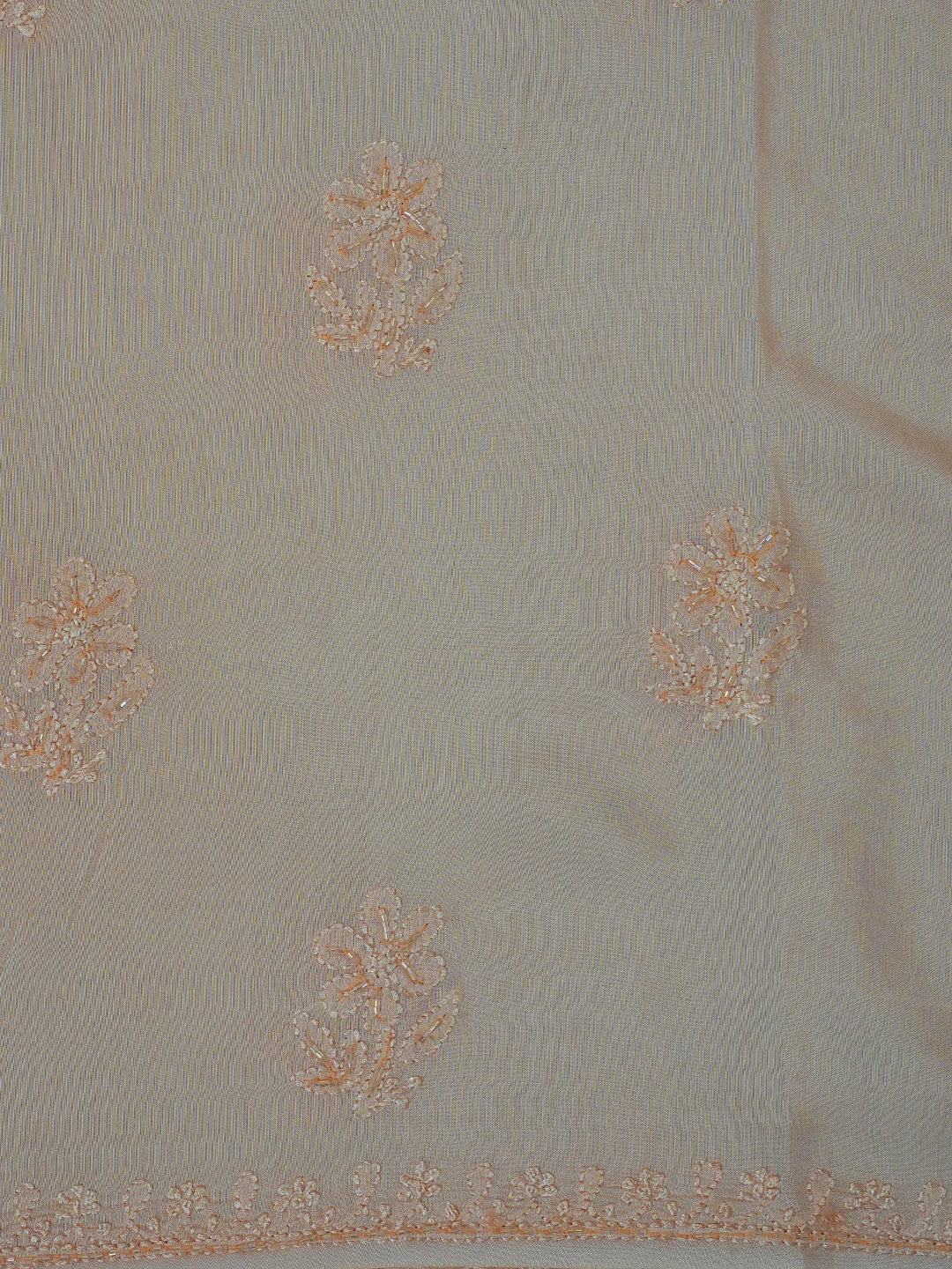 Ada Hand Embroidered Heather Peach Muslin Lucknowi Chikankari Unstitched Suit Piece With Cutdana Work 01A713238