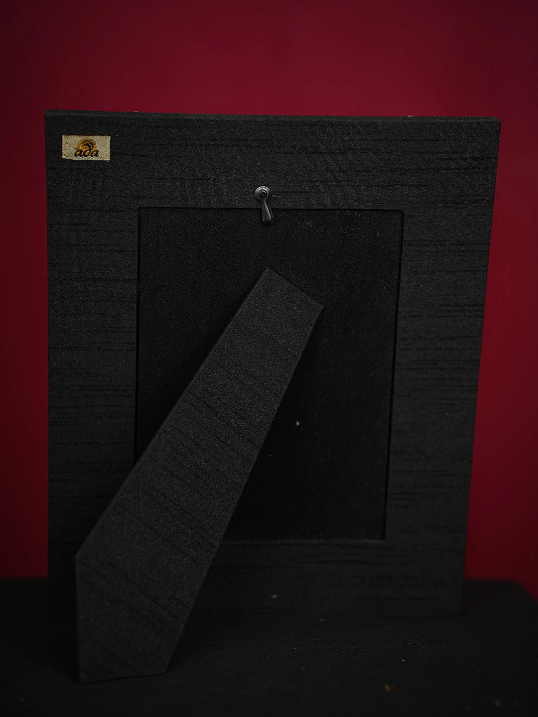 Ada Hand Embroidered Black Silk Lucknowi Chikankari Frame With Zari Work 01A719937