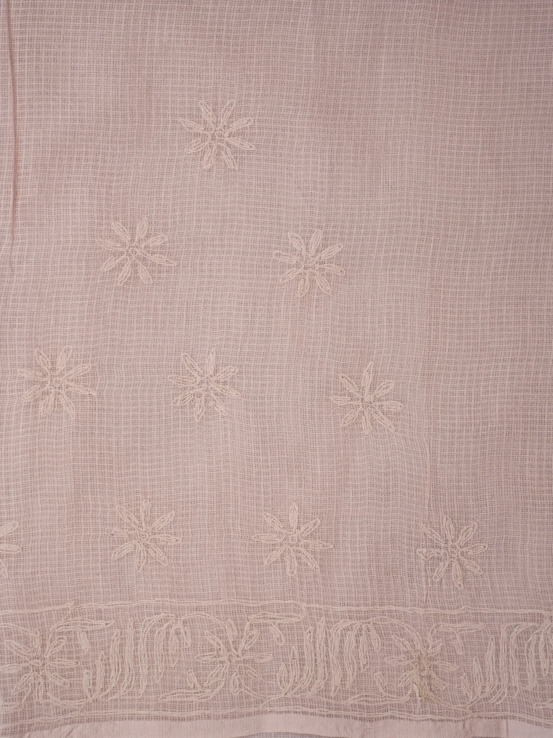 Ada Hand Embroidered Pink Kota Lucknowi Chikankari Saree With Blouse 01A590633