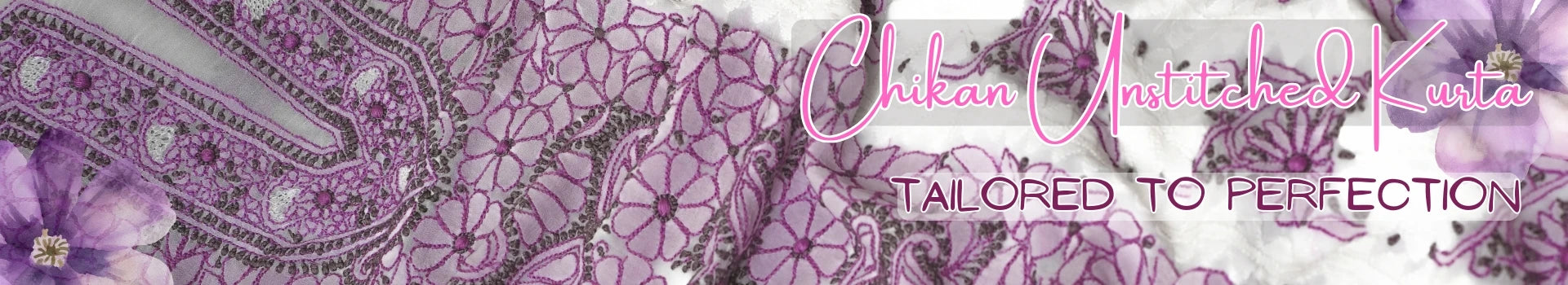 Chikan Unstitched Kurta