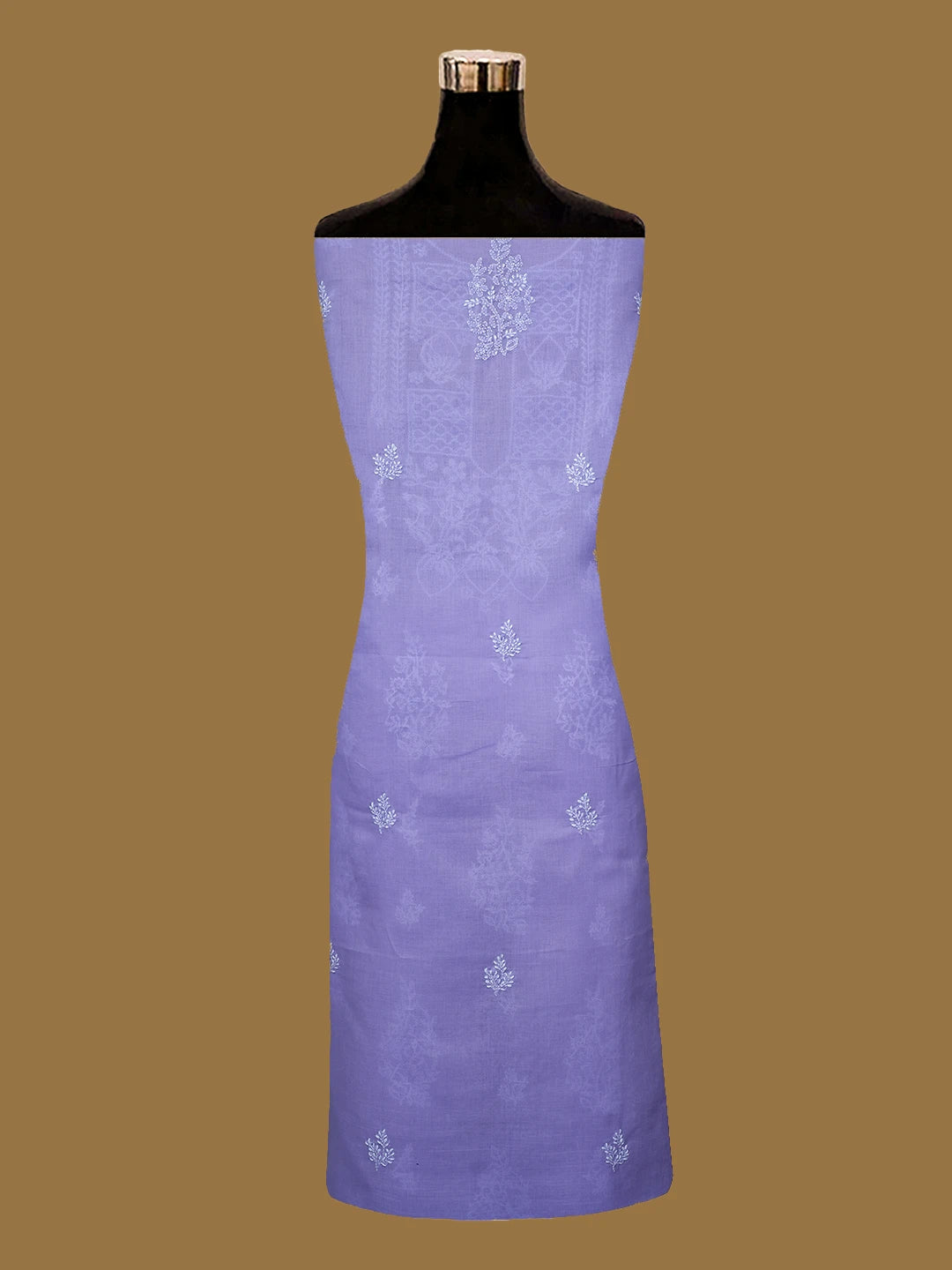 Ada Hand Embroidered Mauve Cotton Lucknowi Chikankari Unstitched Suit Piece With Cutdana Work 01A678390