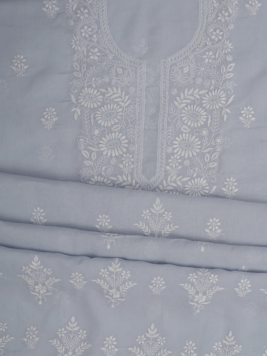 Ada Hand Embroidered Mauve Cotton Lucknowi Chikankari Unstitched Suit Piece 01A633662