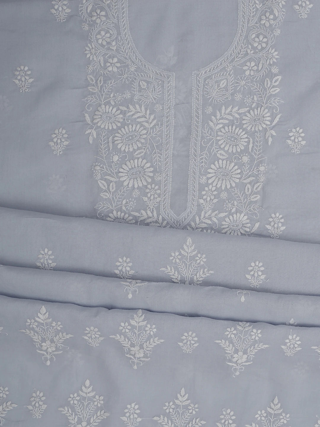 Ada Hand Embroidered Mauve Cotton Lucknowi Chikankari Unstitched Suit Piece 01A633662