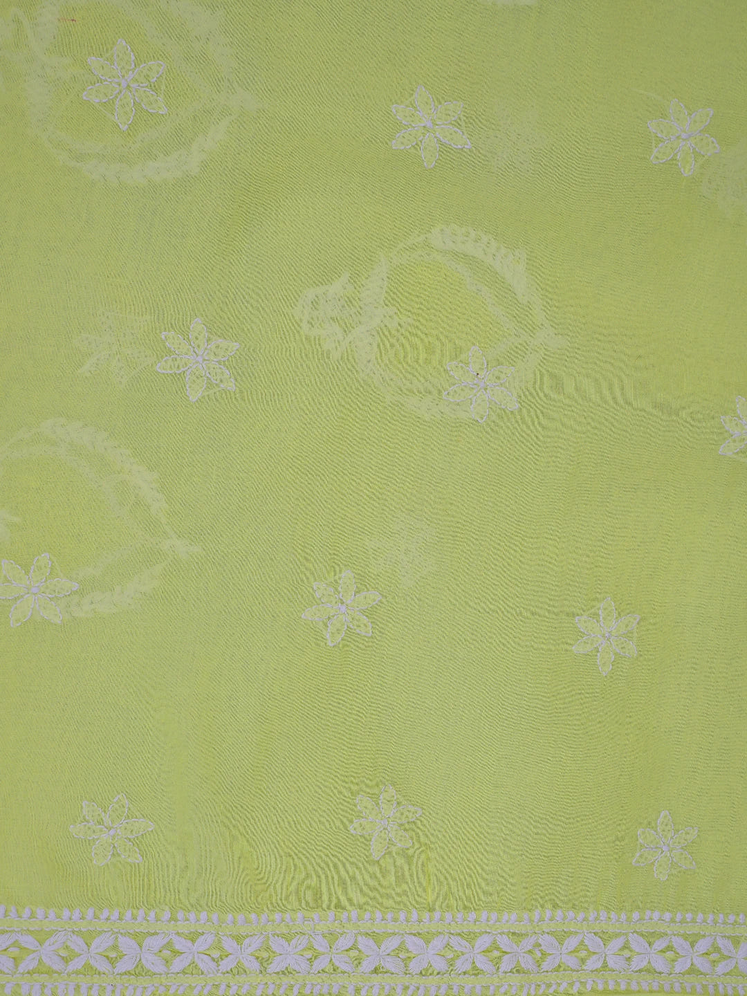 Ada Hand Embroidered Lemon Cotton Lucknowi Chikankari Unstitched Suit Piece 01A512714
