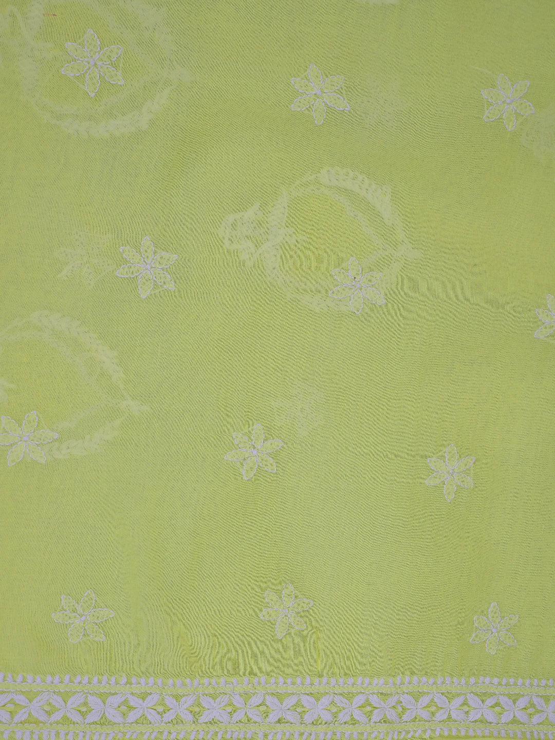 Ada Hand Embroidered Lemon Cotton Lucknowi Chikankari Unstitched Suit Piece 01A512714