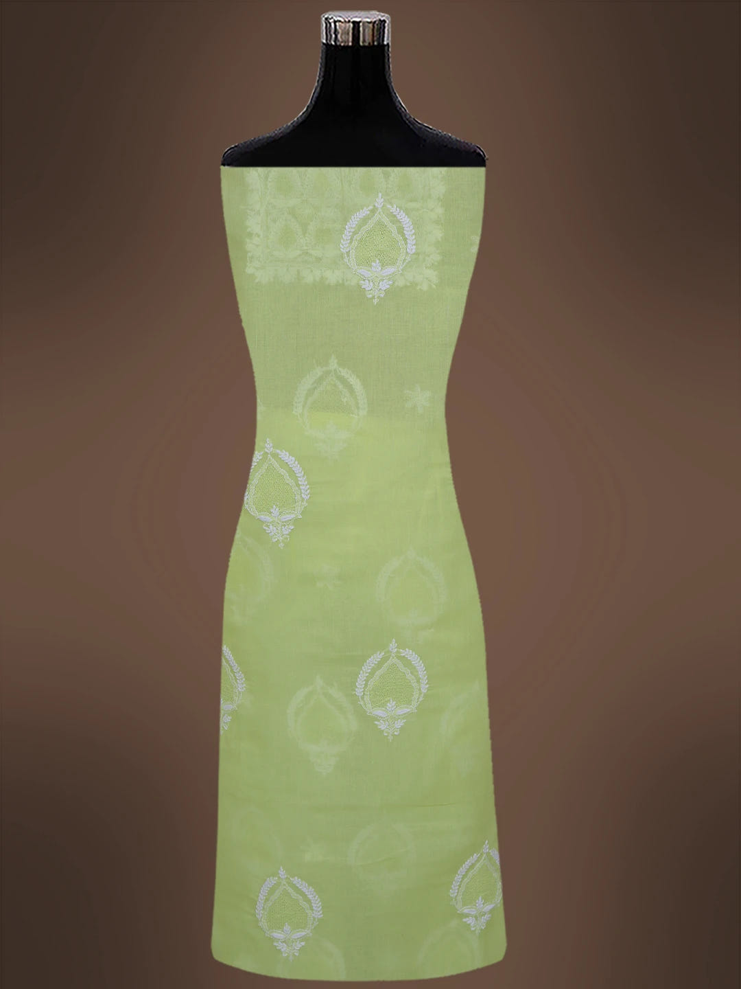 Ada Hand Embroidered Lemon Cotton Lucknowi Chikankari Unstitched Suit Piece 01A512714