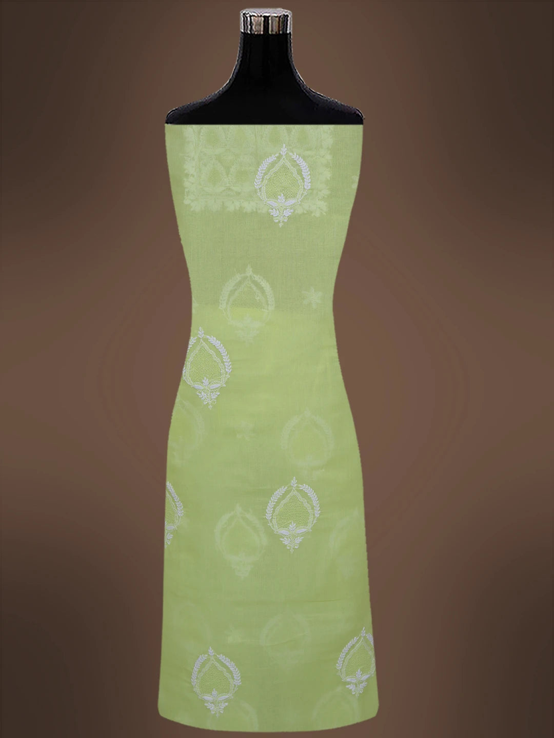 Ada Hand Embroidered Lemon Cotton Lucknowi Chikankari Unstitched Suit Piece 01A512714