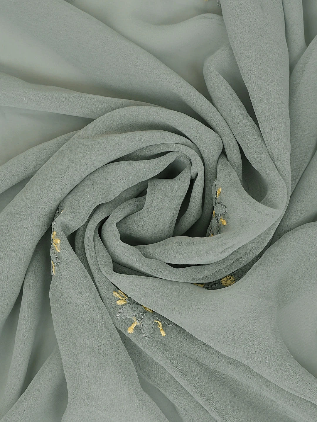 Ada Hand Embroidered Grey Georgette Lucknowi Chikankari Unstitched Suit Piece 01A711200