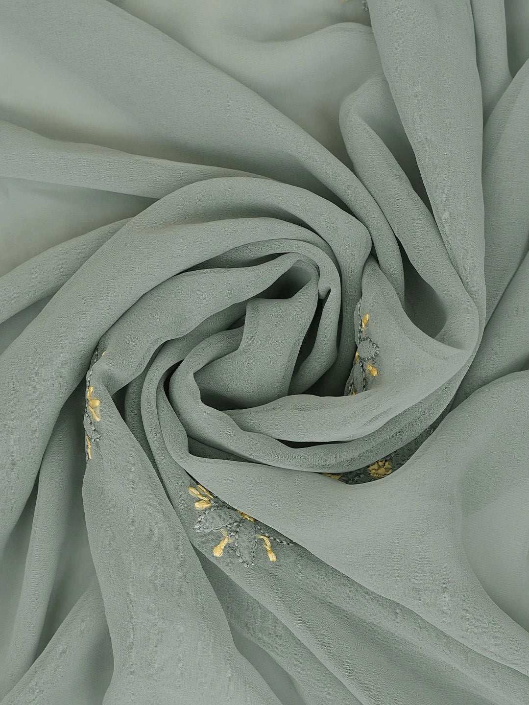 Ada Hand Embroidered Grey Georgette Lucknowi Chikankari Unstitched Suit Piece 01A711200