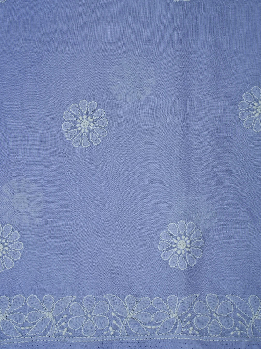 Ada Hand Embroidered Mauve Cotton Lucknowi Chikankari Saree and Blouse 01A562464