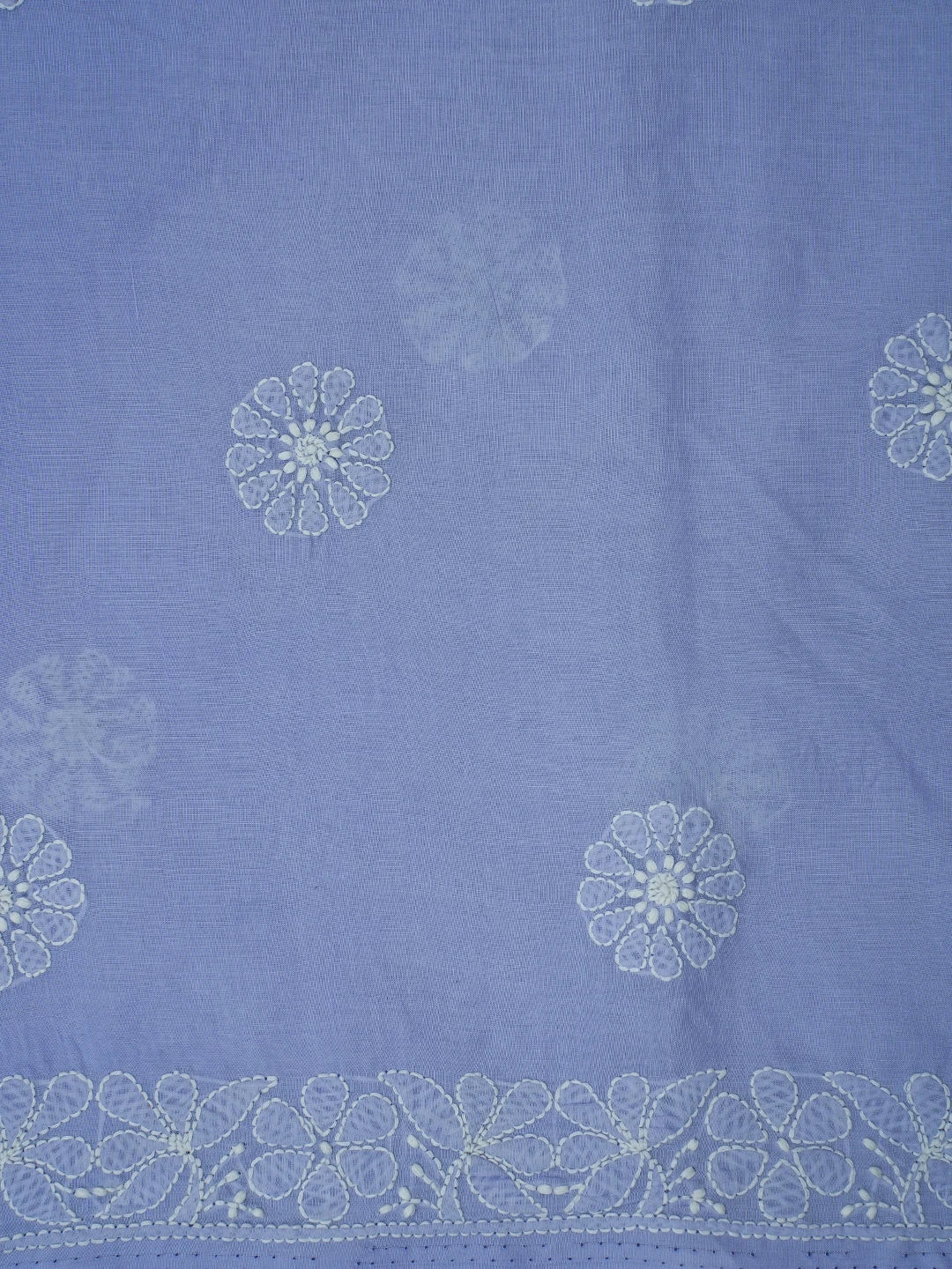 Ada Hand Embroidered Mauve Cotton Lucknowi Chikankari Saree and Blouse 01A562464