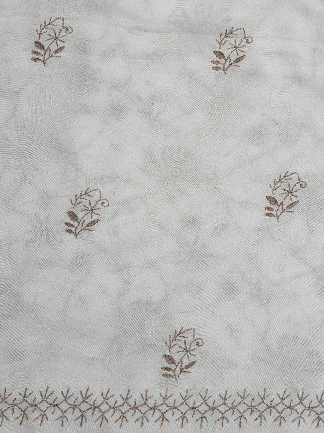 Ada Hand Embroidered White Modal Lucknowi Chikankari Unstitched Suit Piece 01A700565